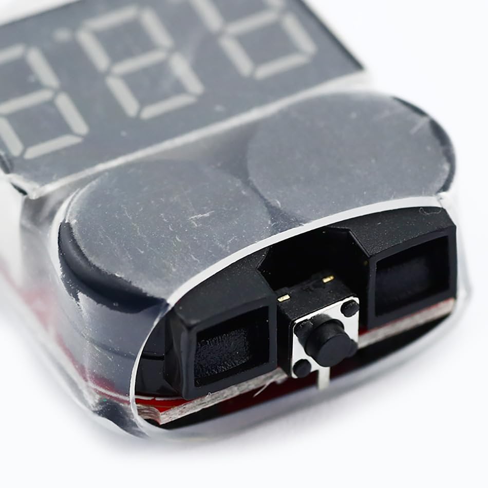 RC Lipo Battery Low Voltage Alarm 1S-8S Buzzer Indicator Checker Tester LED for Lipo Life LiMn Li-ion Battery