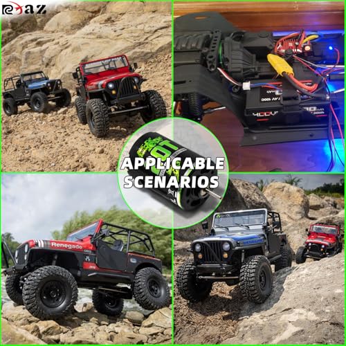 Brushed Power Combo 540 80T 3.175MM Motor 60/320A ESC BEC 6V/2A Splash-Proof for 1/10 RC Crawler Car Axial SCX10 AXI03007 90046 TRX4 D90 Monster Truck
