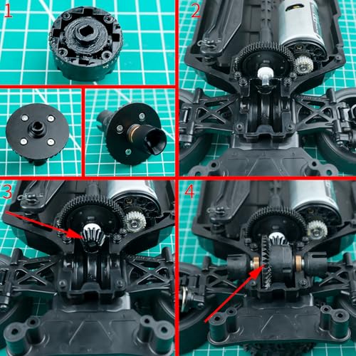 Steel Differential Drive Gear Set Kit for Tamiya TT02 TT02B XV02 | 1/10 On Road Touring Rally Racing Drift Car Upgrade Parts
