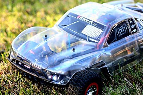 Compatible Custom Body Clear Unpainted with Stickers Replacement for 1/10 Scale RC Car or Truck (Truck not Included) SS-C-02