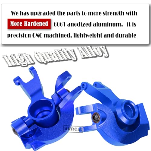 Upgrades Part for 1/10 Senton/Granite/BigRock/Vorteks 3S Blx MEGA550 4X4,Aluminum Front Steering Block Knuckles C-Hubs Caster Blocks Rear Hubs Hops Up,AR330442 AR330467 AR330469,Navy Blue - color: Upgrades (Navy Blue)