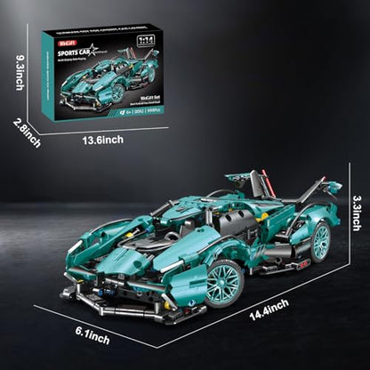 WINGIFT 953 Piece Sports Car Building Blocks Toys Boys or Adults Kits, 1:14 Race Car Model Building Set, Adult Collectible Model Cars Set to Build, STEM Super Cars Sets for Boys Girls Age 6-12, 8-14 - style: 999 Pieces