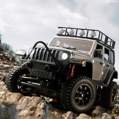 1/12 RC Crawler RTR, MN-128 Off-Road Truck, 4x4 RC Rock Crawler with 2.4G Remote Control RC Jeep Car Model for Adults Hobby Gifts (Black) - color: Black