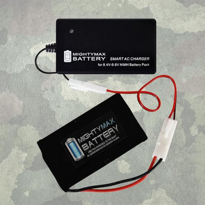 Mighty Max Battery 9.6V 2000mAh Battery for XMODS Custom RC 1:16 Scale Buggy Kit + Charger
