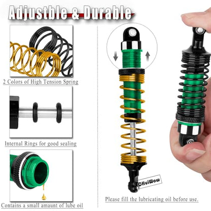 RC Upgrades Part for 1/10 Senton/Granite 3S &550,Shocks,Driveshafts,A Arms,Turnbuckles,Caster Block Set,Gearbox,25T Servo,58T Slipper,Center CVD &Support,Shock Towers,Steering,Green - color: Green(1set)