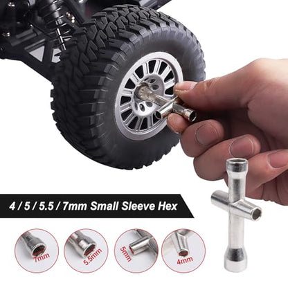 17mm Wheel Hex Wrench RC Wheel Hubs Wrench Tools for 1/8 1/10 Traxxas Arrma Redcat RC Car