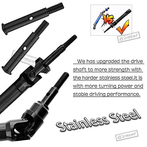 Upgrades Part for 1/10 Stampede VXL 2WD,Rustler VXL 2WD,Slash VXL 2WD,Hoss VXL 2WD,Rear Stainless Steel Drive Shaft CVD Front Axles #45 Driveshaft with Hex,Black