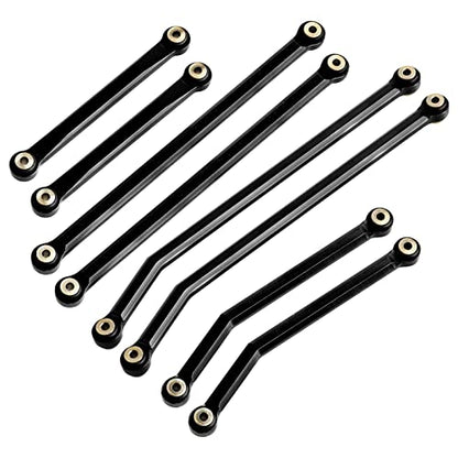 High Clearance Front Links Set for Axial SCX24 Gladiator AXI00005, 8PCS (Black) - color: Black