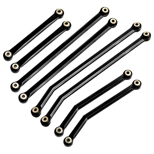 High Clearance Front Links Set for Axial SCX24 Gladiator AXI00005, 8PCS (Black) - color: Black