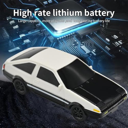 RC Drift Car - 1:43 Remote Control Car 2.4GHz Mini Drift Cars Racing High Speed Drift Car Model with LED Lights for RC Toys Gift (4306Silver, Gyro) - color: 4306silver, size: Gyro
