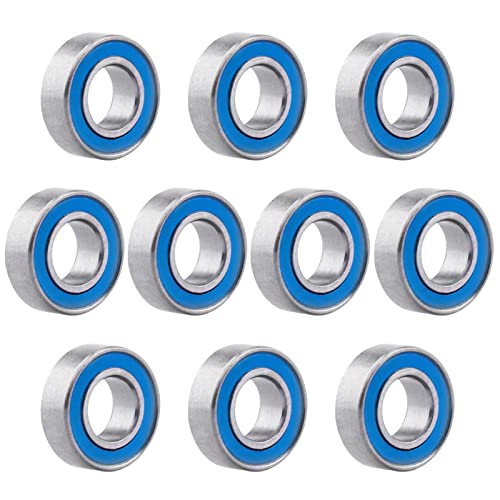 Professional RC Ball Bearings Double Rubber Sealed for Traxxas Arrma Axial Team Associated Losi Redcat Racing RC4WD Tamiya HPI (10-Pack) (6x12x4mm) - size: 6x12x4mm