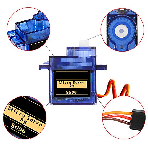 8PCS SG90 9G Micro Servo Motor Kit Mini for RC Robot Arm Helicopter Airplane Car Boat Controls Project