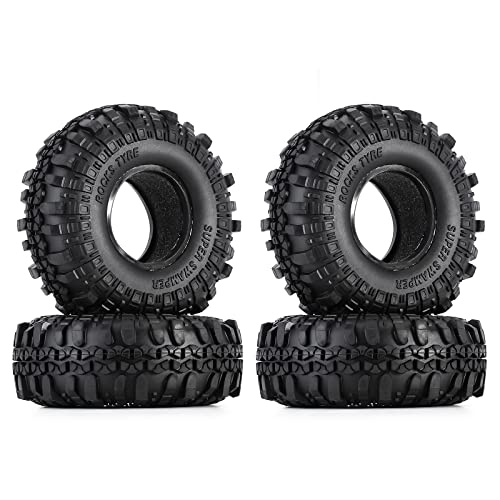 INJORA 1.9inch Rubber Tyre for 1:10 RC Crawler Axial SCX10 SCX10 III - size: 108mm