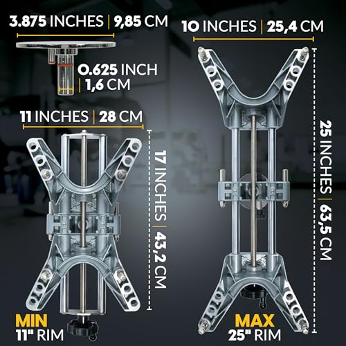 AutoSolo 3D DSP Wheel Alignment Clamp with Magnetic Adapter for Camber Caster Gauge Attachment - Essential Wheel Alignment Tool Automotive Accessory - Front End Alignment Tool for 11-25" Rims (2 Pack) - size: 2 Pack