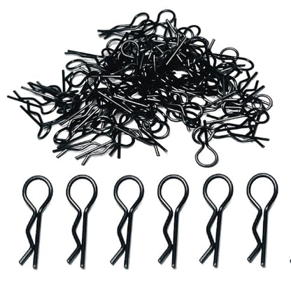 105pcs ZQToday Universal RC Body Clips for All 1/8 1/10 1/12 Scale Traxxas Redcat Axial Arrma HSP HPI Himoto Tamiya RC Car Body Clips(Black)