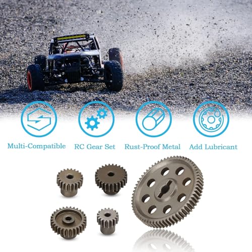 Differential Main Metal Spur Gear,Durable and Long Lasting 64T Main Gear,Not Easily Worn Out Gear Motor,for HSP Brontosaurus 1/10 Truck 94111