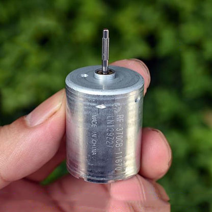 Mini 370 Motor DC 12V-24V 6000RPM 24mm Precious Metal Brush Splined Shaft for Toy Car Door Window Actuator Engine