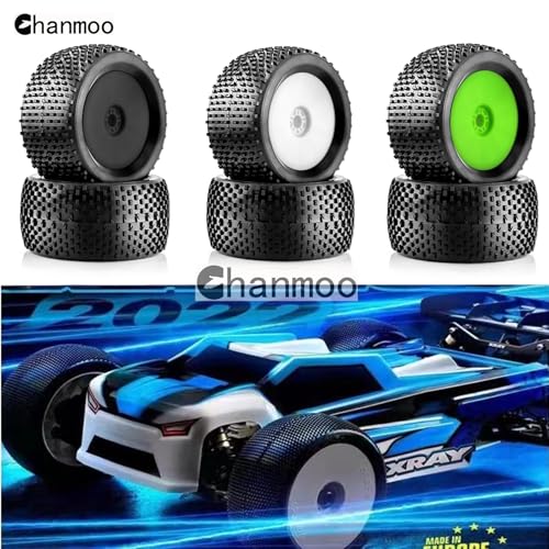 1/8 RC Off Road Racing Truck Tires And Wheels 17mm Hex Rubber Buggy Tyres OD 140mm For 1:8 Scale Monster Truck Car Arrma Typhon 6S Talion 4WD HPI HSP BAZOOKA CAMPER Kyosho TRAXXAS 4PCS (Black) - color: Black