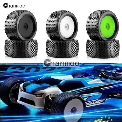 1/8 RC Off Road Racing Truck Tires And Wheels 17mm Hex Rubber Buggy Tyres OD 140mm For 1:8 Scale Monster Truck Car Arrma Typhon 6S Talion 4WD HPI HSP BAZOOKA CAMPER Kyosho TRAXXAS 4PCS (Black) - color: Black