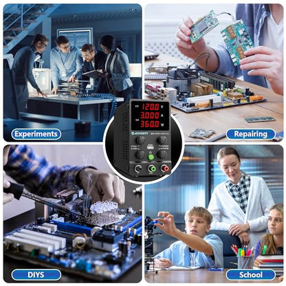 DC Power Supply Variable, 0-120V 0-3A Adjustable Switching DC Regulated Bench Power Supply with High Precision 4-Digit LED Display, 5V/2A USB Port, Coarse and Fine Adjustment SPS-12003 - color: SPS(Red LED), size: 120V 3A