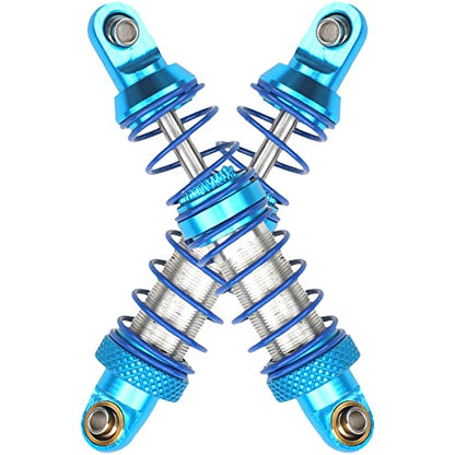 4Pcs Vgoohobby Metal Shocks Absorber Adjustable Dampers Compatible with Axial SCX10 Traxxas TRX4 D90 90046 Redcat Gen7 1/10 RC Crawler Car (Blue,70mm) - size: 70mm