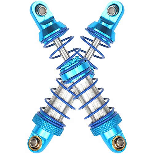 4Pcs Vgoohobby Metal Shocks Absorber Adjustable Dampers Compatible with Axial SCX10 Traxxas TRX4 D90 90046 Redcat Gen7 1/10 RC Crawler Car (Blue,70mm) - size: 70mm