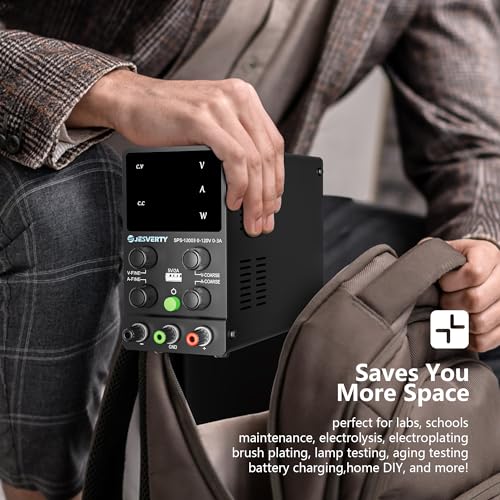 DC Power Supply Variable, 0-120V 0-3A Adjustable Switching DC Regulated Bench Power Supply with High Precision 4-Digit LED Display, 5V/2A USB Port, Coarse and Fine Adjustment SPS-12003 - color: SPS(Red LED), size: 120V 3A