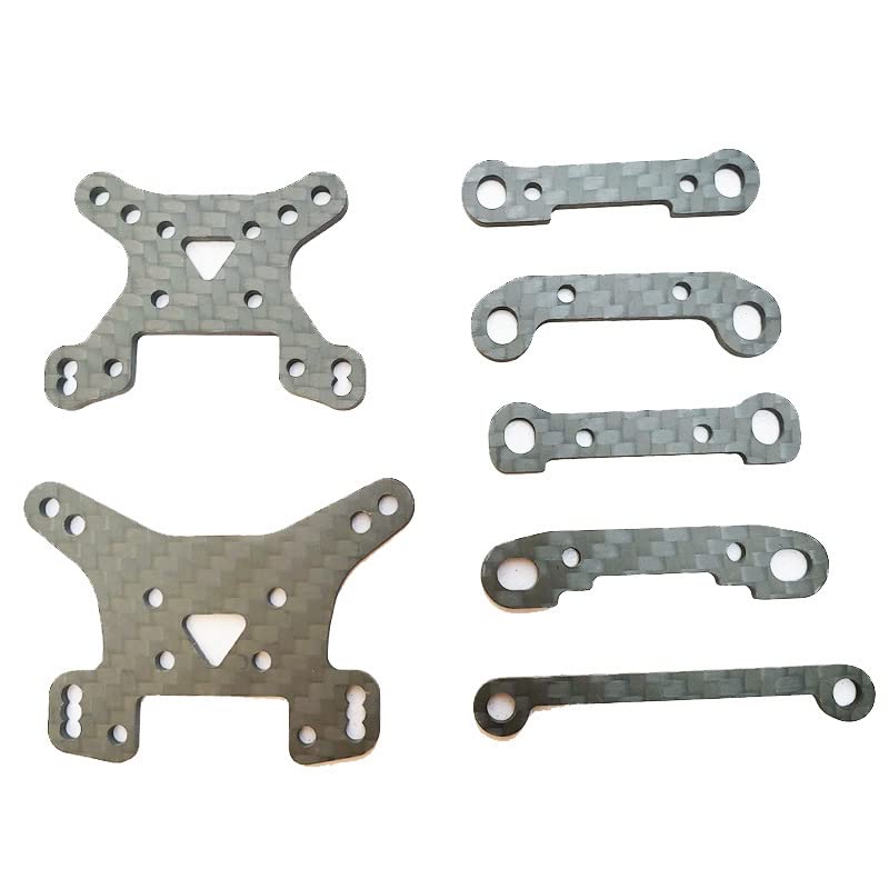 Carbon Fiber Chassis Skid Plate DIY Replacement for 144001 RC Crawler Car Parts Remote Control Vehicle Accs, and Spare Parts (Carbon Fibre)