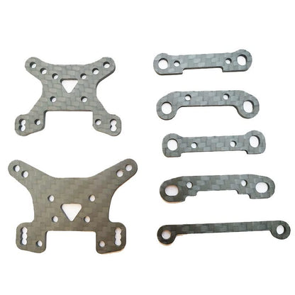 Carbon Fiber Chassis Skid Plate DIY Replacement for 144001 RC Crawler Car Parts Remote Control Vehicle Accs, and Spare Parts (Carbon Fibre)