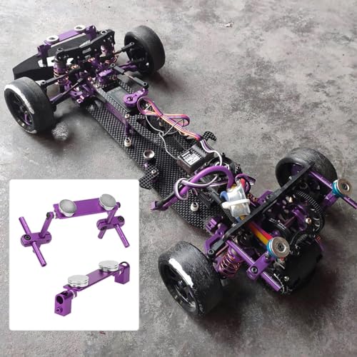HERCHR RC Car Magnetic Body Post, Aluminum Alloy Magnetic Body Shell Mount Kit for 1/10 RC Racing Car - color: Purple