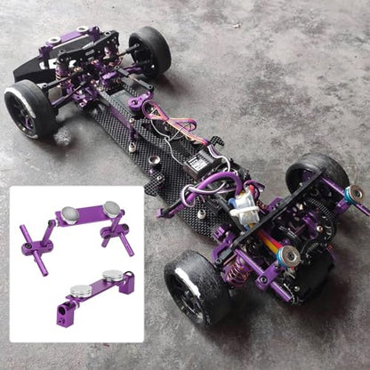 HERCHR RC Car Magnetic Body Post, Aluminum Alloy Magnetic Body Shell Mount Kit for 1/10 RC Racing Car - color: Purple