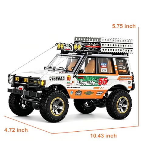 YUCT JXC LR1801 1/18 Scale RC Crawler | 2.4GHz All Terrain Off Road Remote Control Car 4WD for Adults (Green) - color: Green