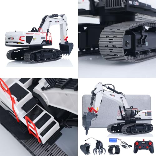 TOUCAN RC HOBBY 1/14 HUINA RC Metal Excavator Model 1594 Radio Light Battery 28CH Sound