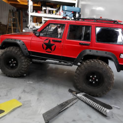 1/10 RC Crawler Hard Body Shell, 313mm Cherokee-Style, SCX10/TRX4 (Red, SUV) - color: Red