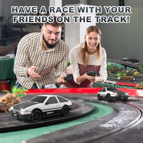 RC Drift Car, 1:24 Scale Drift RC Car, 4WD 25KM/H Remote Control High Speed Race Drifting Cars with Drift Tires LED Lights, RC Sport Cars Toys for Adults Boys Girls Kids Gift