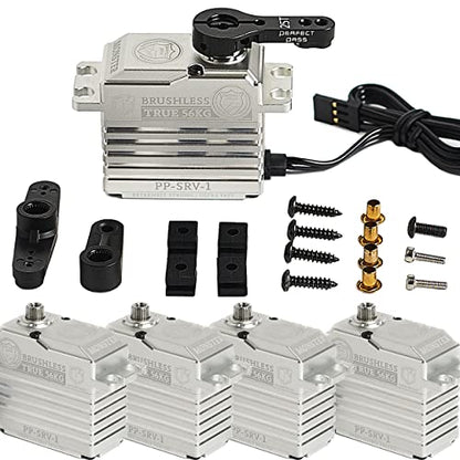Perfect Pass Monster 56KG Waterproof Brushless High Torque HV Ultra Fast Digital Servo Full Metal Gears for RC CAR Extremely Precise/Shockproof Rc Car Servo Watch Video!