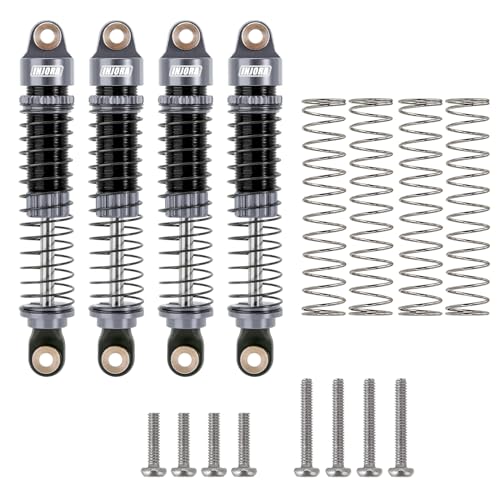 INJORA 59MM Long Threaded Oil Damper Shock Absorber for TRX4M, Grey - color: Grey