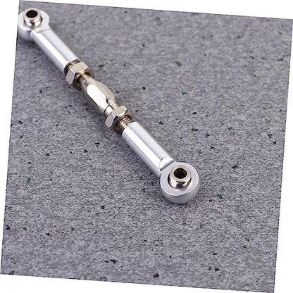 6pcs Aluminum Turnbuckle Rod Linkage Kit for Rc Crawler Accessories Rc Car Compatible Upgrade Parts - color: Silver