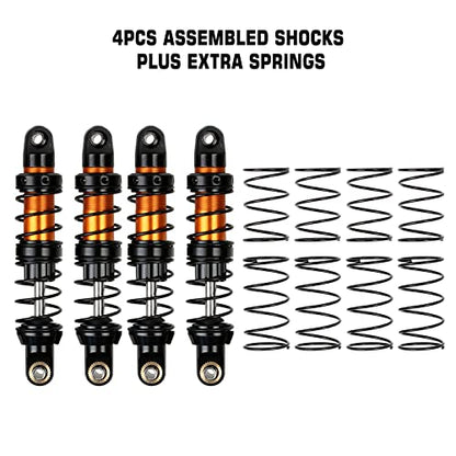 INJORA RC Shock Absorber 4pcs RC Damper for 1/10 RC Crawler Car Axial SCX10 90046 AXI03007 TRX4 TRX6 (70mm) - size: 70mm