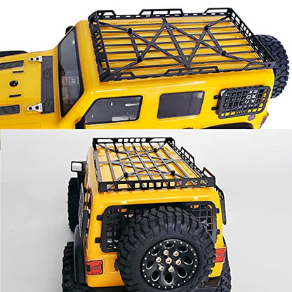 SWX RC Roof Rack Luggage Carrier with 8 LED Light for 1/24 Axial SCX24 | RC Metal Luggage Carrier for 1:24 RC Crawler Car Axial SCX24.