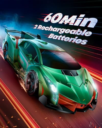 Veeniix V992 1:14 Scale 2-in-1 Transform RC Robot Car Toy, Green | Gesture Sensing & Auto Deformation, LED Lights & Sound, 2 Batteries 60 Min Play, Durable ABS, Gifts for Boys and Girls 4-6 - color: Green