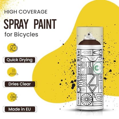 Spray.Bike Spray Paint - Brick Lane (Dark Brown) | Designed Mainly for Bicycles | Multi-Use Acrylic Spray Paint for Metal, Plastic | High Coverage Bike Paint, 400ml - color: Brick Lane