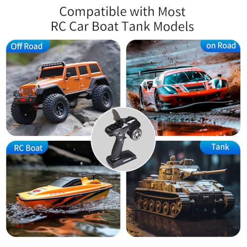 ATA HOBBY DUMBORC X6 RC Radio Transmitter and Receiver 2pcs X6FG with Gyro | 6H Remote Controller, Circuit Safety Protection, 3S Fast Response, Smart Mix Control Function, for Remote Car, Boat, Tank