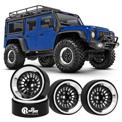 1.3" Beadlock Wheel CNC Aluminium Wheel Rim for TRX4M SCX24 1/24 1/18 RC Crawler Car Upgrade