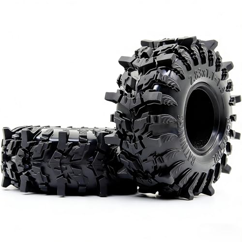 1.3" RC Crawler Tires - 72mm Batwings 4-Pack Fits TRX4M SCX24 | Super soft sticky mud tires with foam inserts, upgrade for 1/18 TRX4M High Trail & 1/24 micro off-road RC crawlers