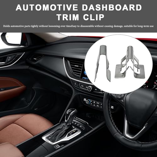 240PCS Car Dashboard Trim Clips, 12 Sizes Metal Trim Panel U-Clips Auto Body Fasteners, Universal Front Console Dash Retainer Spring Clip Replacement for Most Vehicles