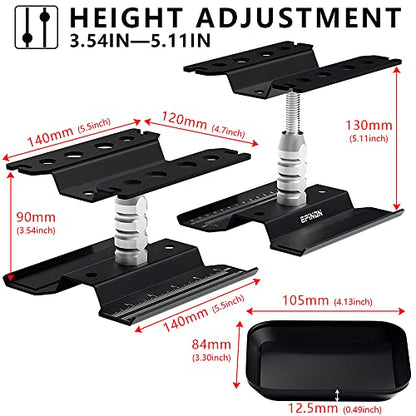 RC Car Stand with RC Screwdriver & Screws Pallet for 1/8 1/10 1/12 1/16 1/18 RC Car | 360-degree Rotation, Adjustable Height 3.54in to 5.11in