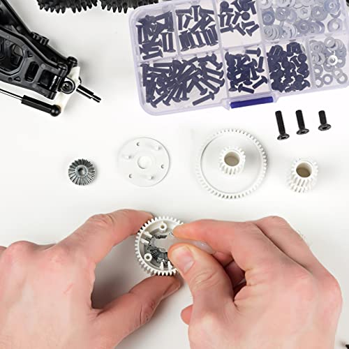DOITOOL 1set Remote Screws Assortment Tiny Screws with Gaskets for Easy Installation for Crawler Car Repairing and Maintenance