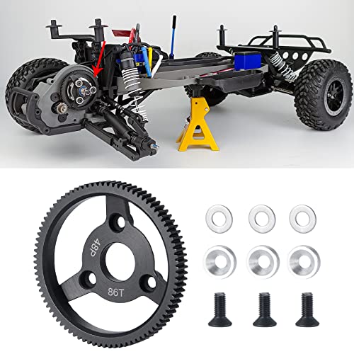 MOHERO Metal Spur Gear 48P 86T Transmission Gears for 1/10 Slash 2wd Rustler Stampede Telluride RC Car - size: 48P 86T