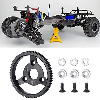 MOHERO Metal Spur Gear 48P 86T Transmission Gears for 1/10 Slash 2wd Rustler Stampede Telluride RC Car - size: 48P 86T